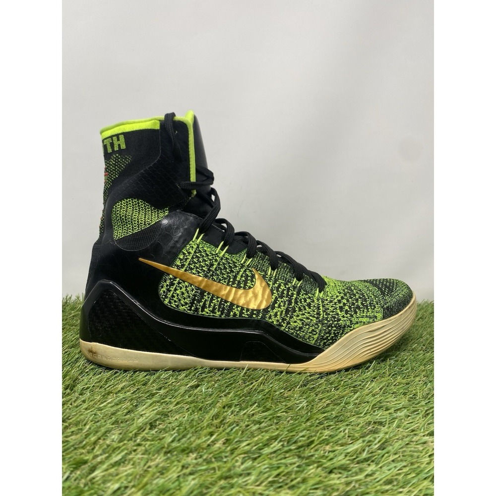Nike Kobe 9 Elite Victory Green Shoes Basketball Sneakers 630847-077 Mens Sz 12